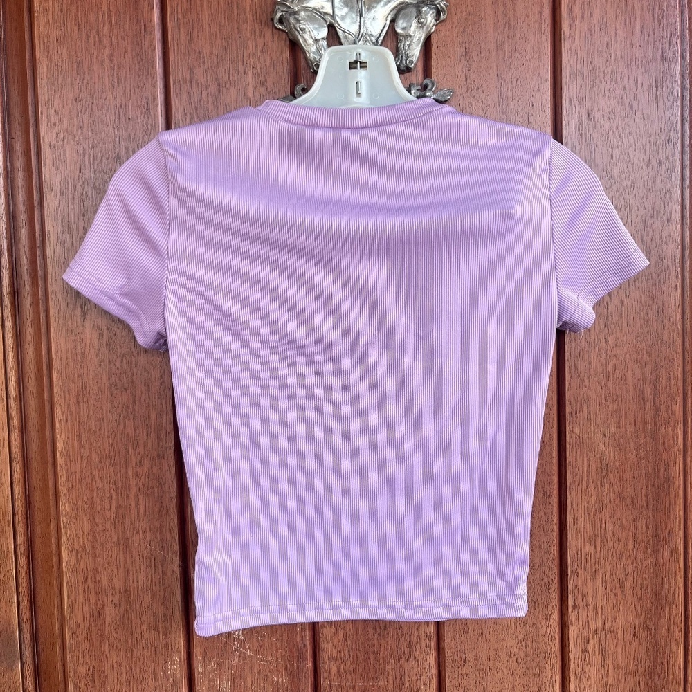 Shein Fitted Purple Top - Picture 2 of 4